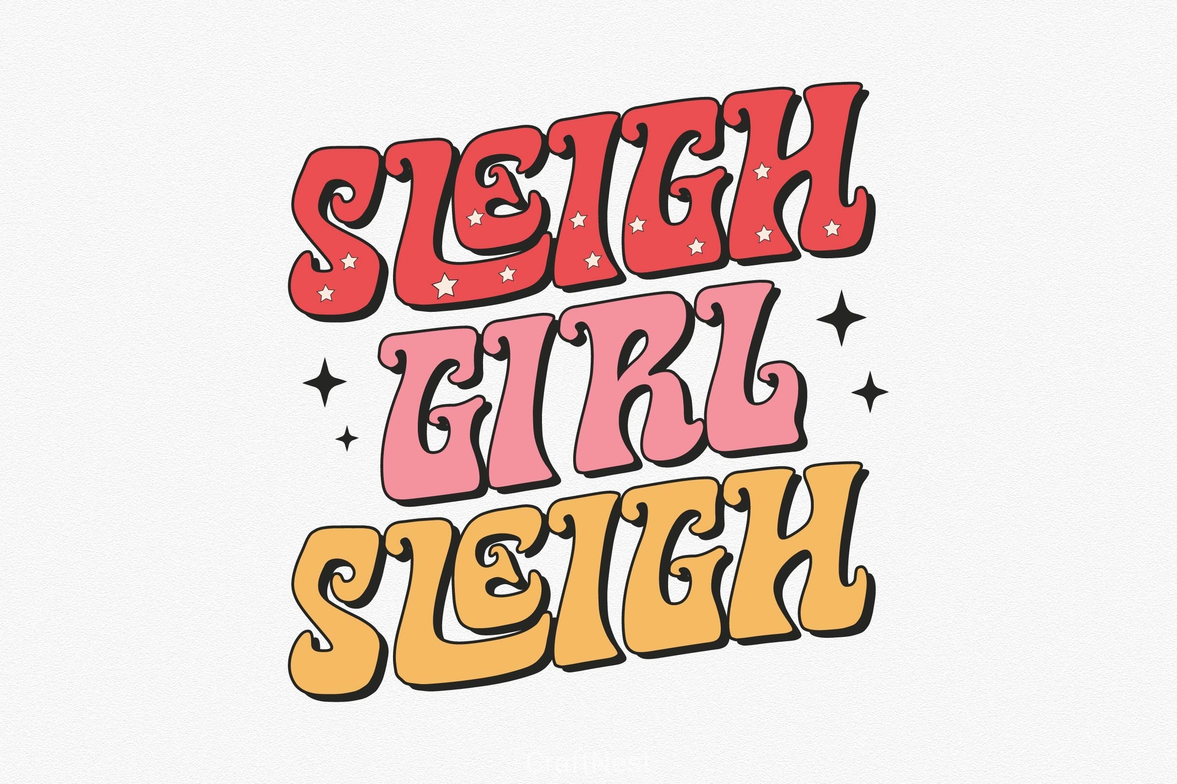 Sleigh Girl Sleigh Clipart Bundle