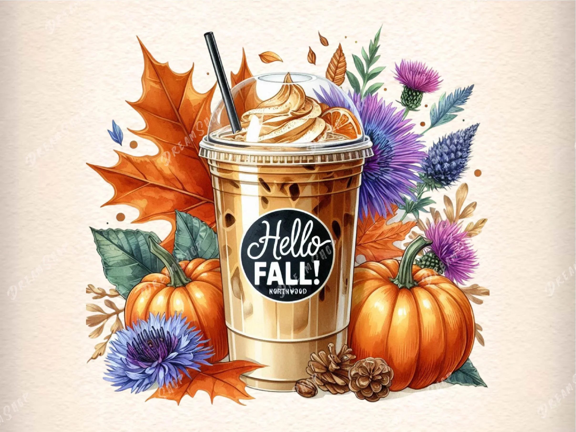 Autumn Coffee Clipart Bundle - CraftNest - Digital Crafting and Art