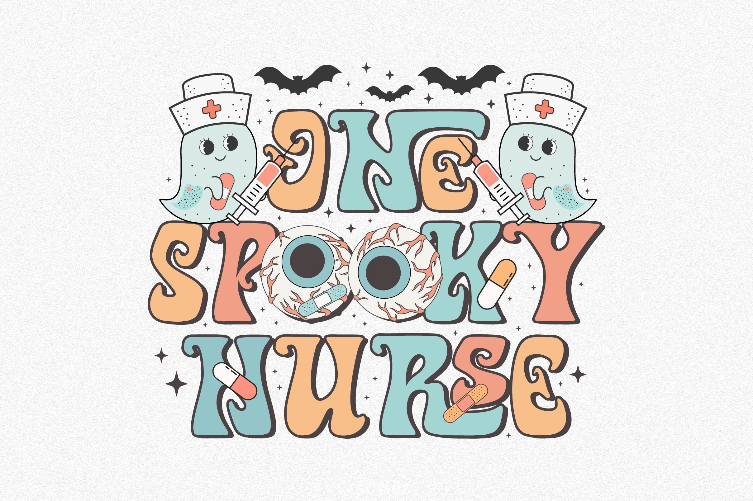 One Spooky Nurse Clipart Bundle