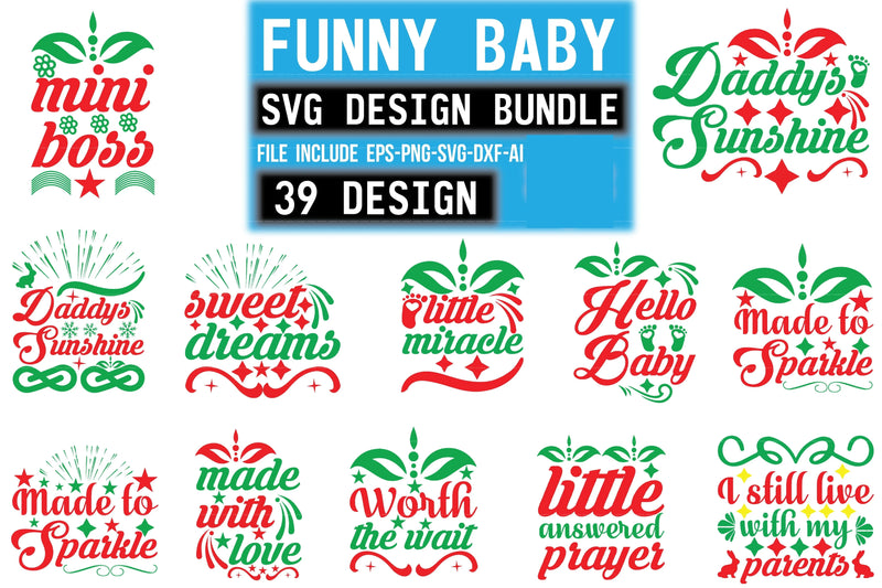 Baby SVG Bundle 22 - CraftNest - Digital Crafting and Art
