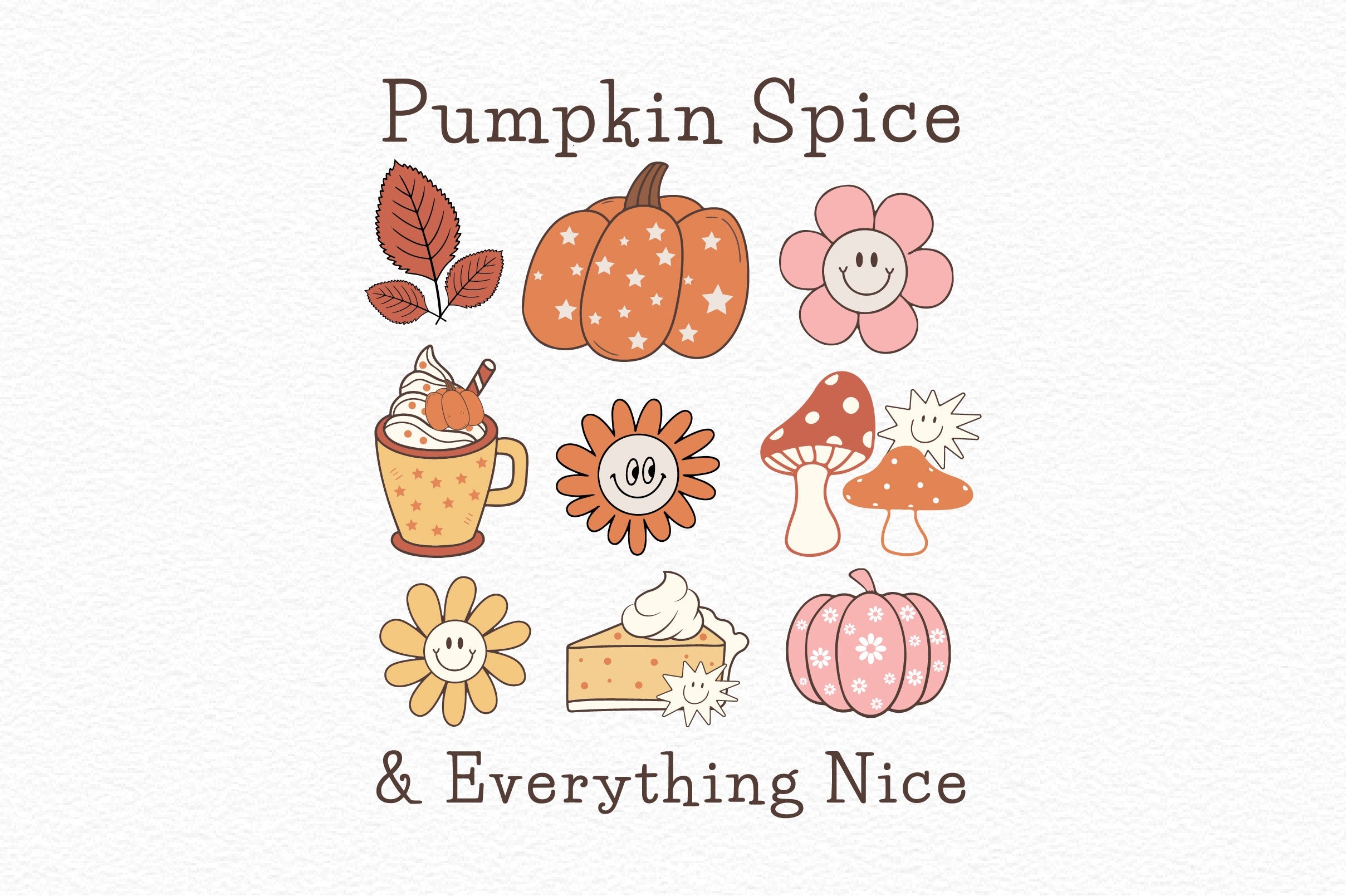 Pumpkin Spice & Everything Nice Clipart Bundle, 12