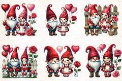 Valentine Gnome Couple Clipart Bundle - CraftNest - Digital Crafting and Art