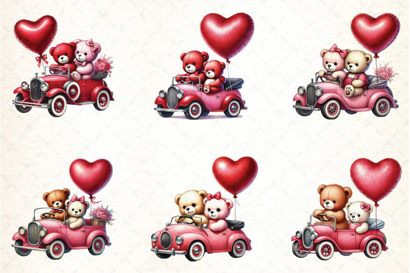 Valentine's Couple Teddy Bear Clipart Bundle - CraftNest - Digital Crafting and Art