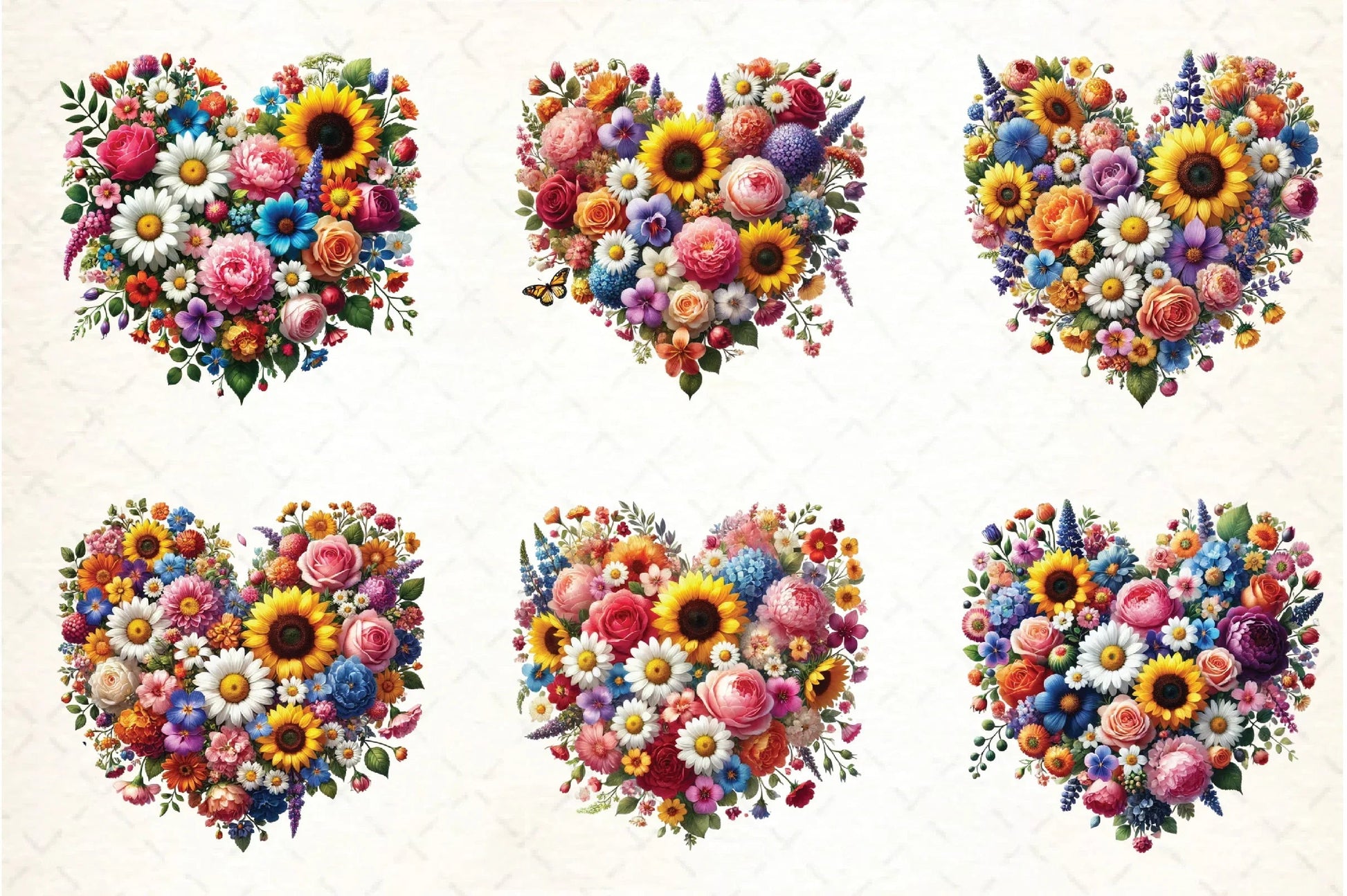 Flower Hearts Valentine's Day Clipart Bundle - CraftNest - Digital Crafting and Art