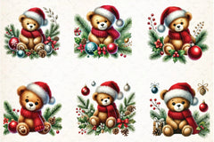 Christmas Teddy Bear Clipart Bundle - CraftNest - Digital Crafting and Art