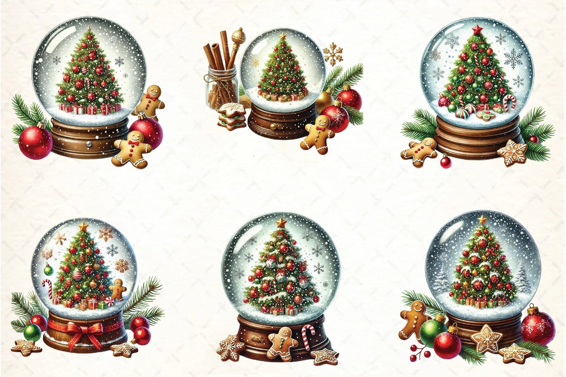 Christmas Snow Globe Clipart Bundle - CraftNest - Digital Crafting and Art