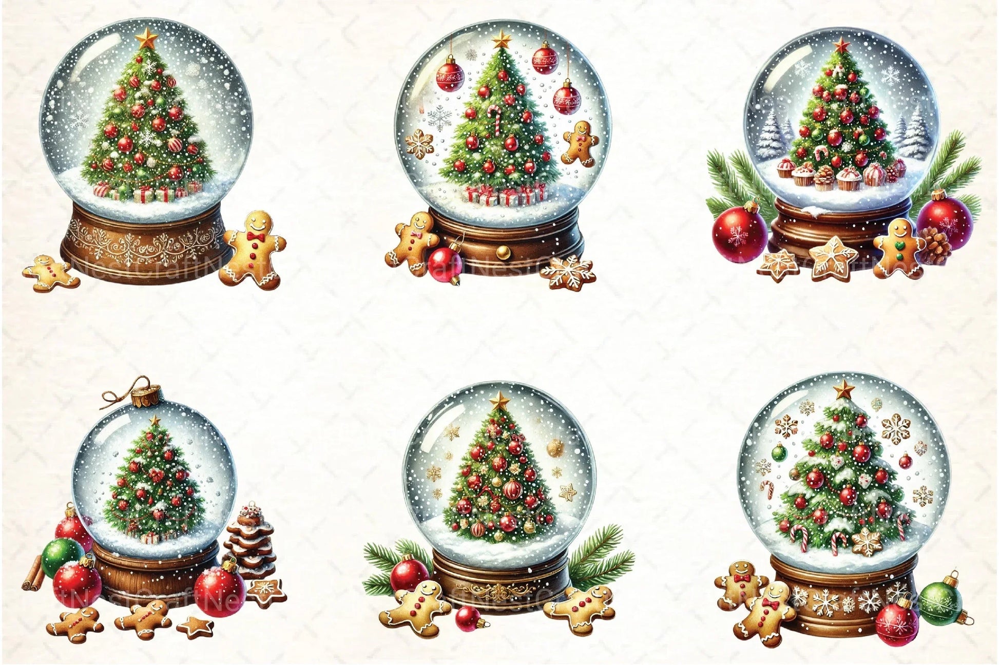 Christmas Snow Globe Clipart Bundle 99 - CraftNest - Digital Crafting and Art