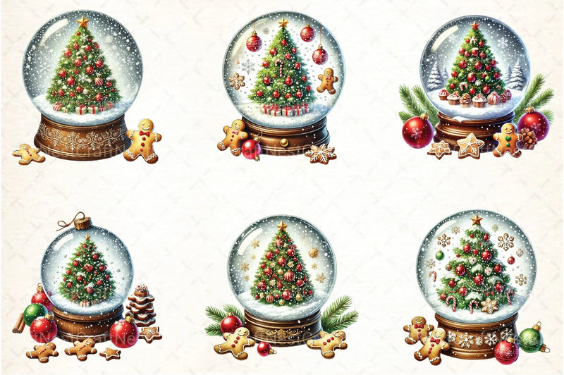 Christmas Snow Globe Clipart Bundle 99 - CraftNest - Digital Crafting and Art