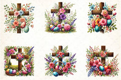 Easter Cross and Flowers Clipart Bundle - CraftNest - Digital Crafting and Art
