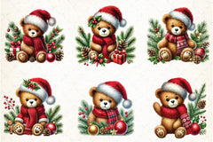 Christmas Teddy Bear Clipart Bundle - CraftNest - Digital Crafting and Art