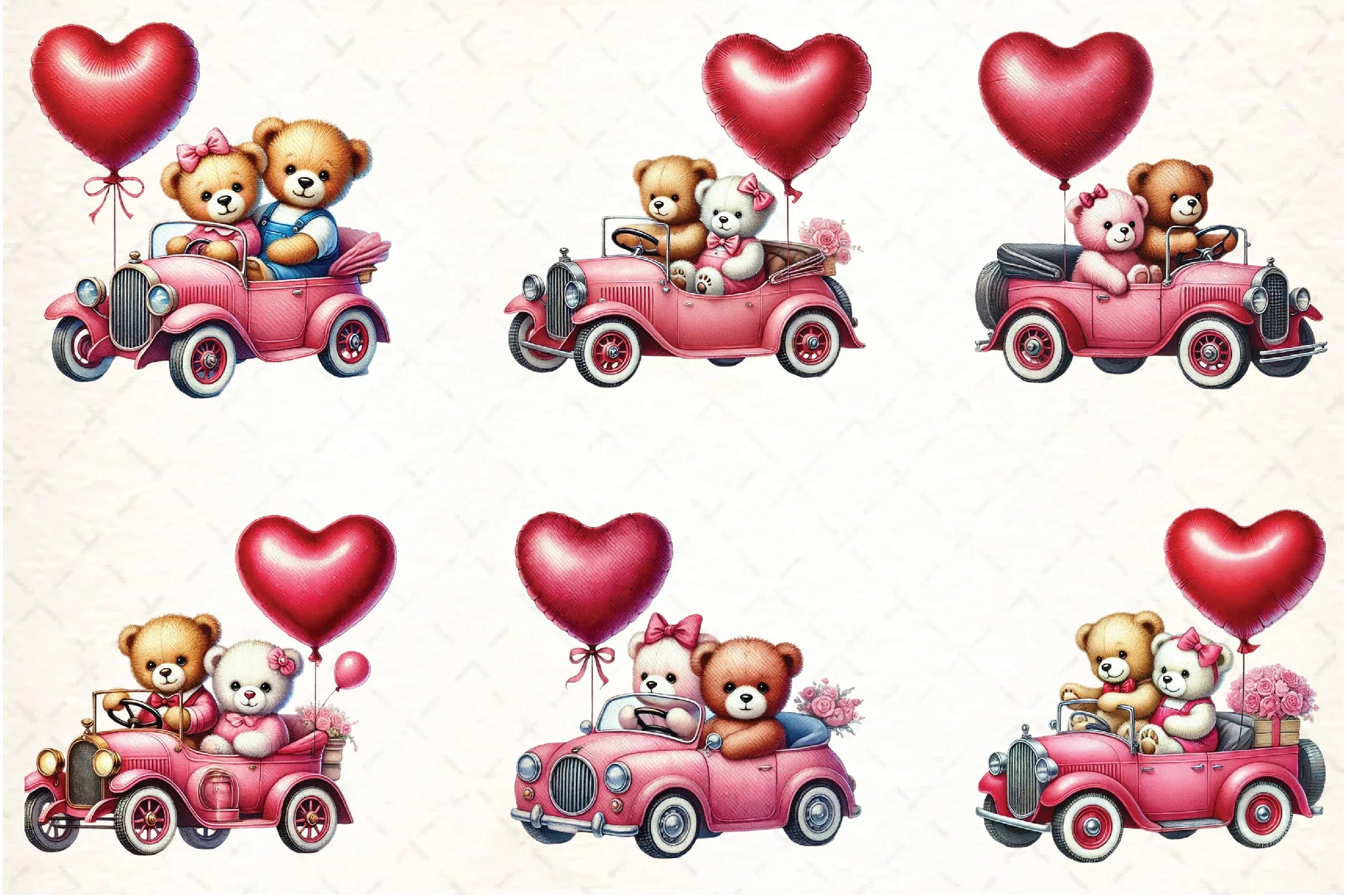 Valentine's Couple Teddy Bear Clipart Bundle - CraftNest - Digital Crafting and Art