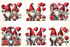 Valentine Gnome Couple Clipart Bundle - CraftNest - Digital Crafting and Art