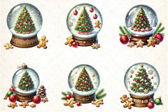 Christmas Snow Globe Clipart Bundle - CraftNest - Digital Crafting and Art