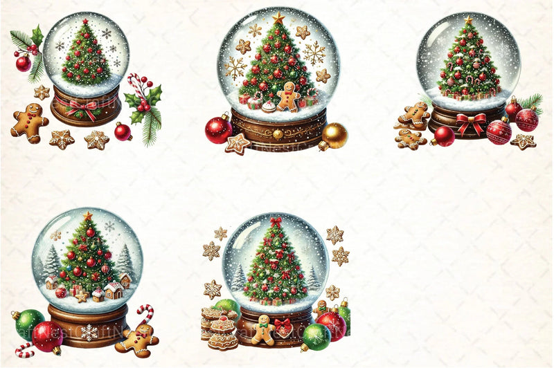 Christmas Snow Globe Clipart Bundle 99 - CraftNest - Digital Crafting and Art