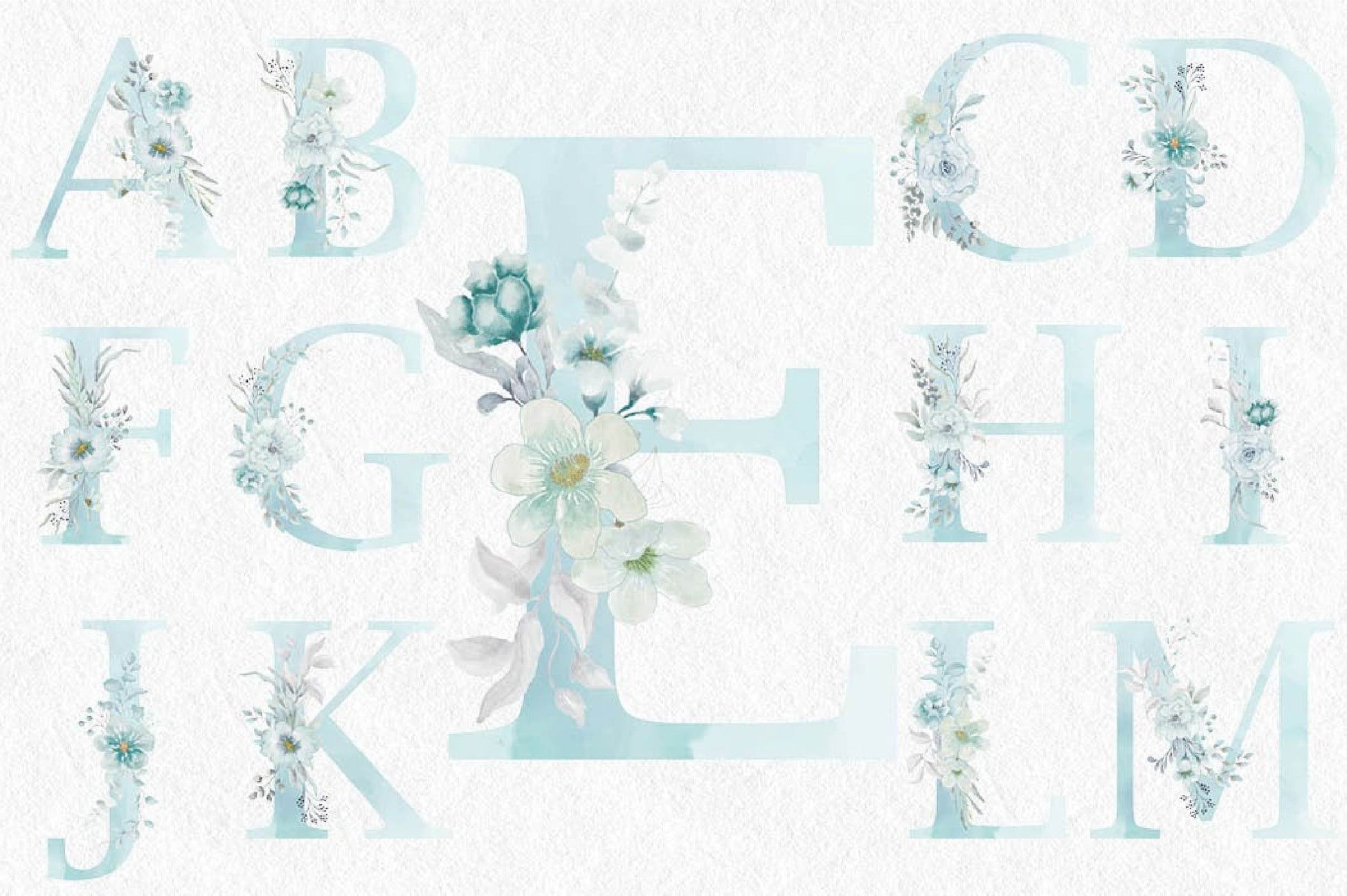 Sea Mist Alphabet Clipart Bundle - CraftNest - Digital Crafting and Art