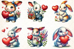 Cute Vintage Rabbit Clipart Bundle 2 - CraftNest - Digital Crafting and Art