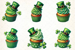 St. Patrick's Day Cupcake Clipart Bundle - CraftNest - Digital Crafting and Art