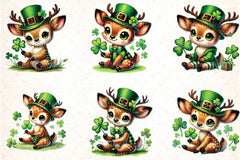 St. Patrick's Day Reindeer Clipart Bundle - CraftNest - Digital Crafting and Art