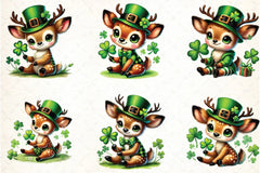 St. Patrick's Day Reindeer Clipart Bundle - CraftNest - Digital Crafting and Art