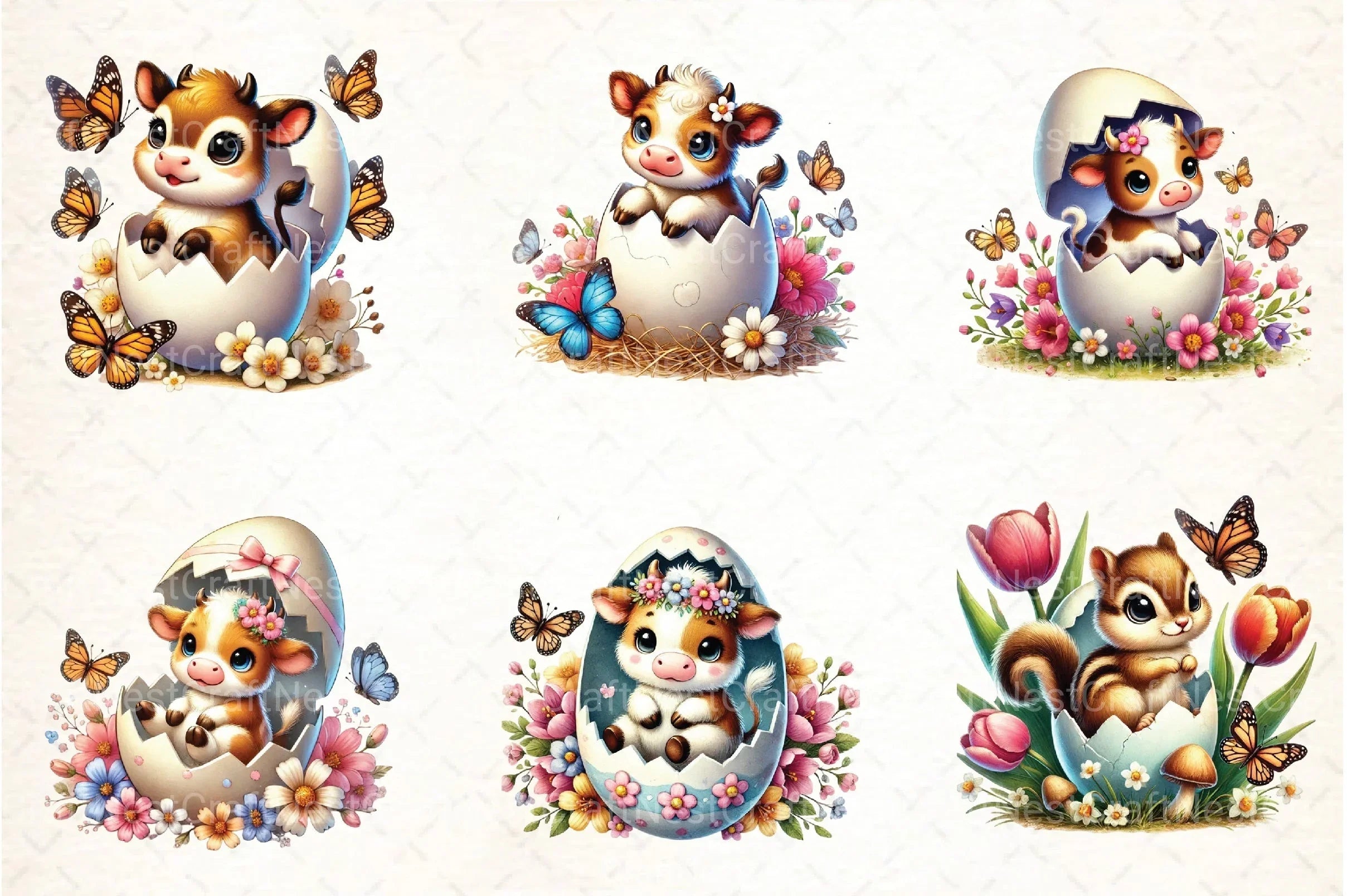 Easter Animal Clipart Bundle - CraftNest - Digital Crafting and Art