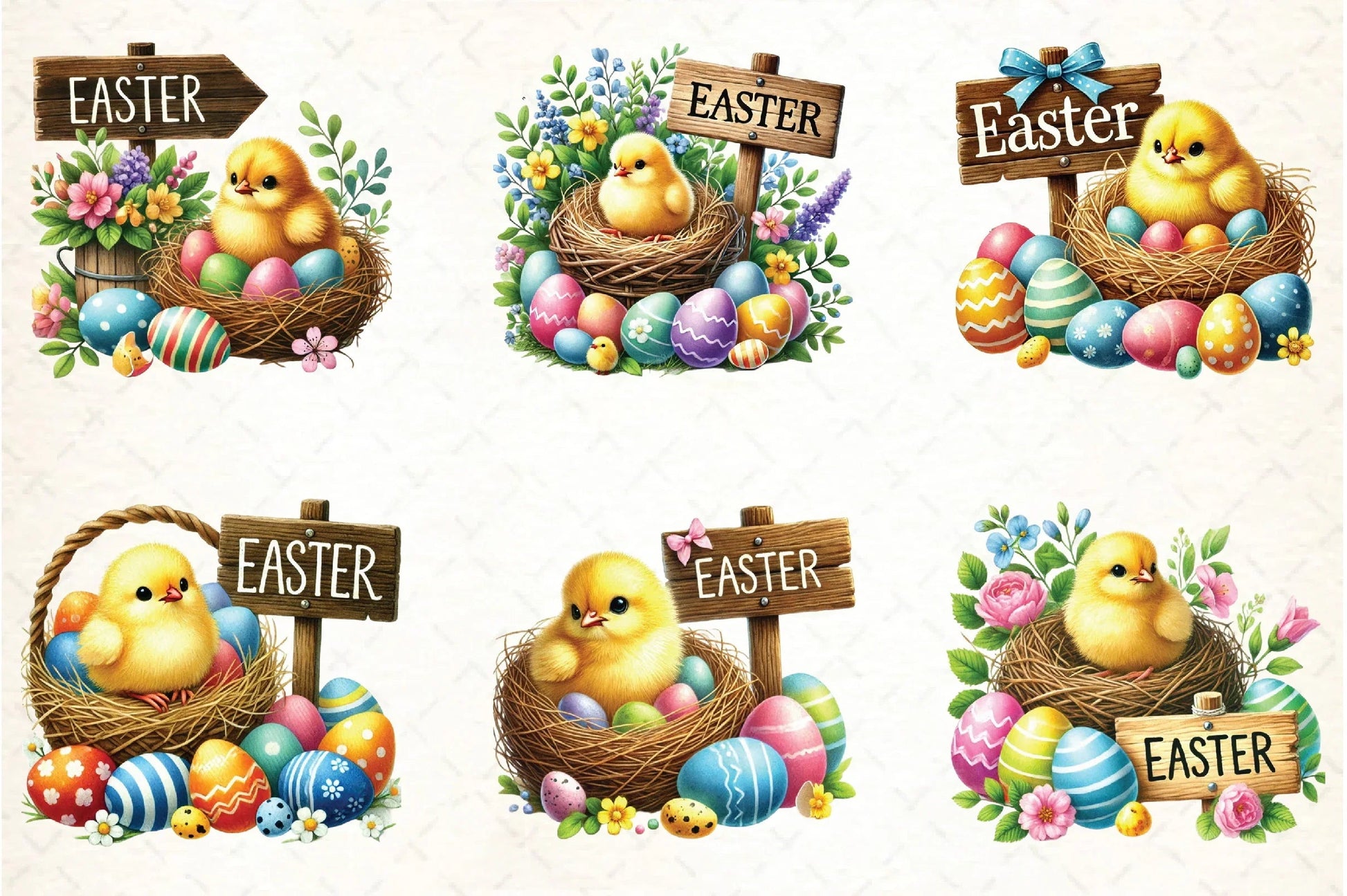 Cute Easter Chick Clipart Bundle - CraftNest - Digital Crafting and Art