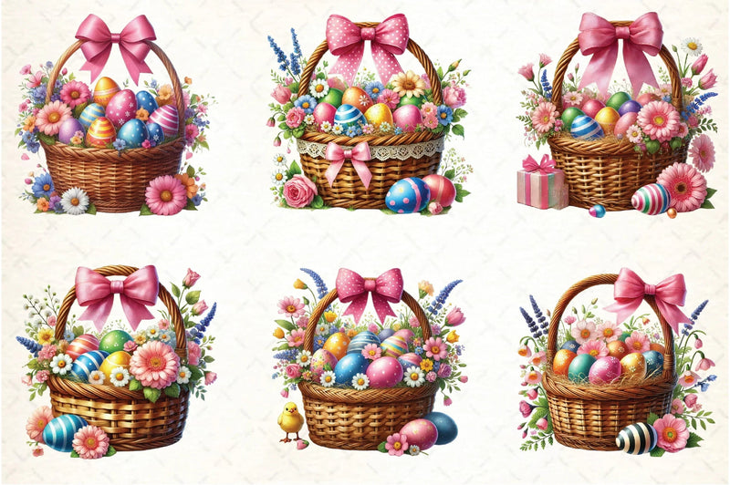 Easter Basket Clipart Bundle - CraftNest - Digital Crafting and Art