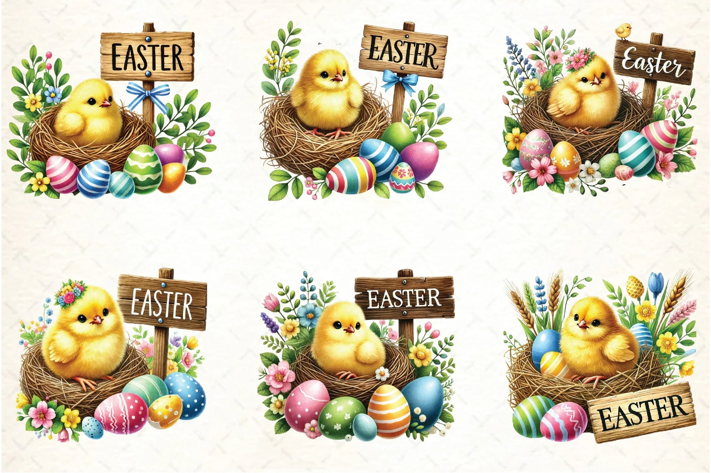 Cute Easter Chick Clipart Bundle - CraftNest - Digital Crafting and Art