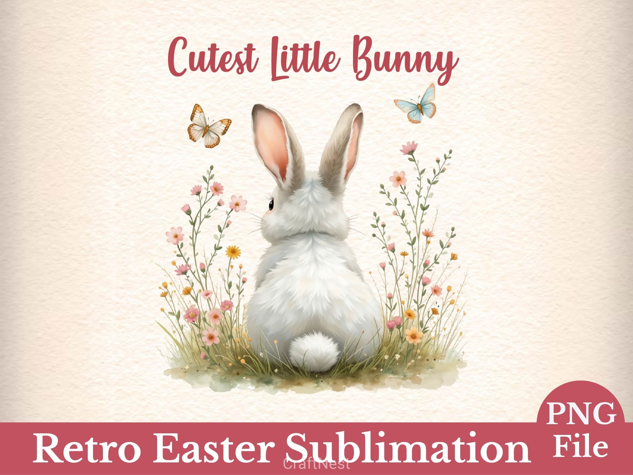 Cutest Little Bunny Floral Bunny Clipart Bundle 2