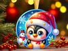 Christmas Round Penguin Ornament Clipart Bundle 3