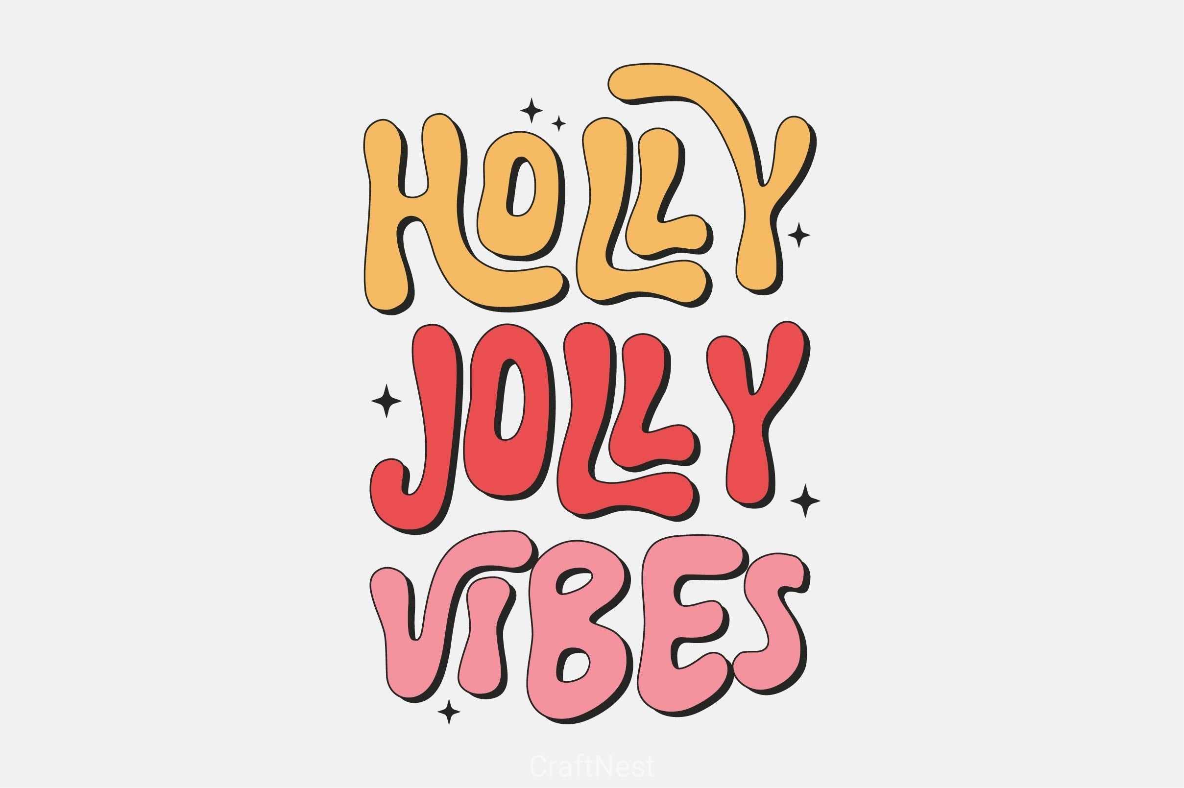 Holly Jolly Vibes Clipart Bundle 1