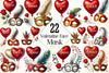 Valentine Face Mask Clipart Bundle