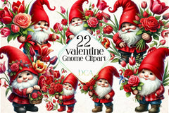 Valentine Gnome Clipart Bundle - CraftNest - Digital Crafting and Art