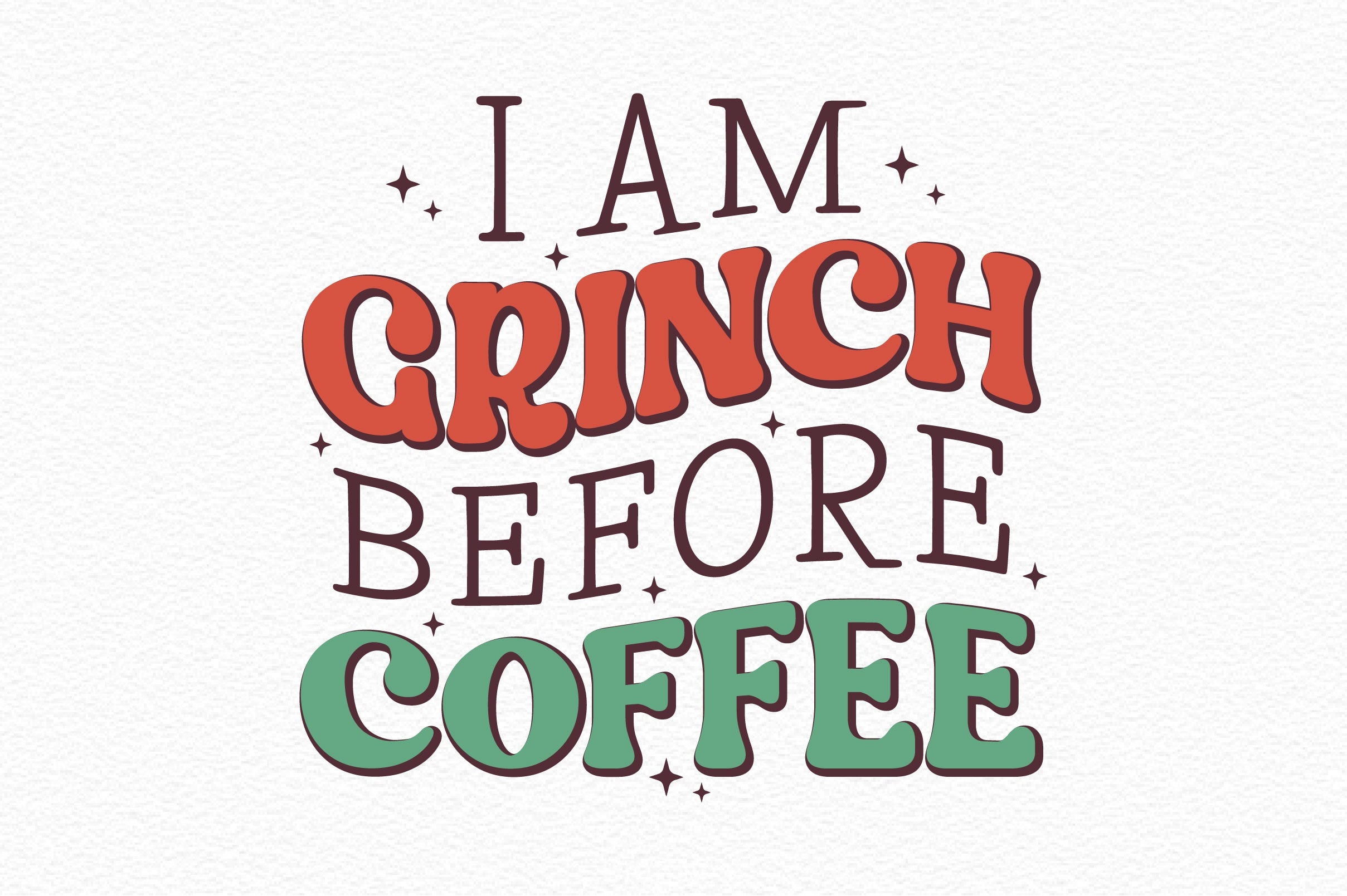 I Am Grinch Before Coffee Clipart Bundle