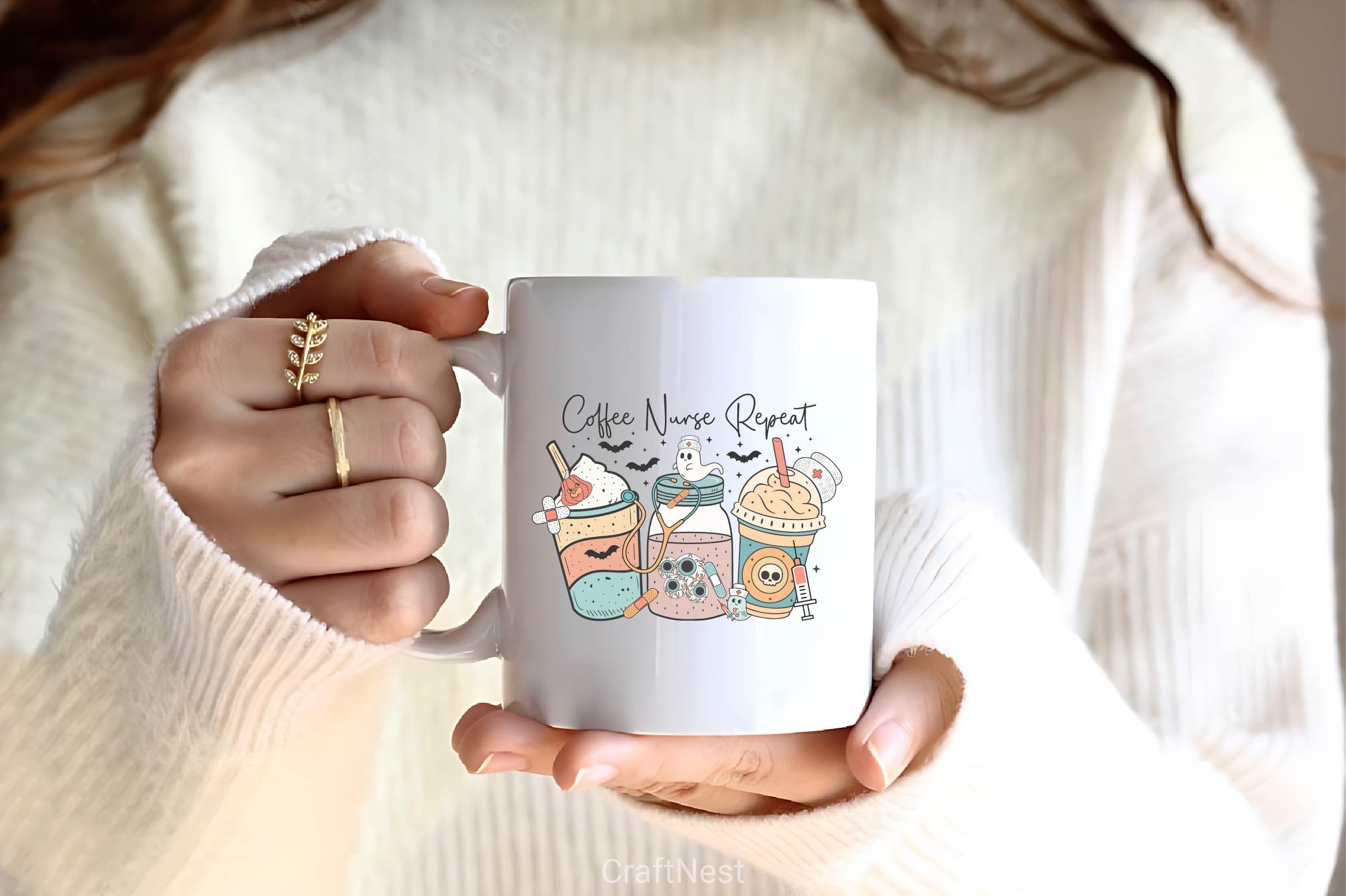 Coffee Nurse Repeat Clipart Bundle 2