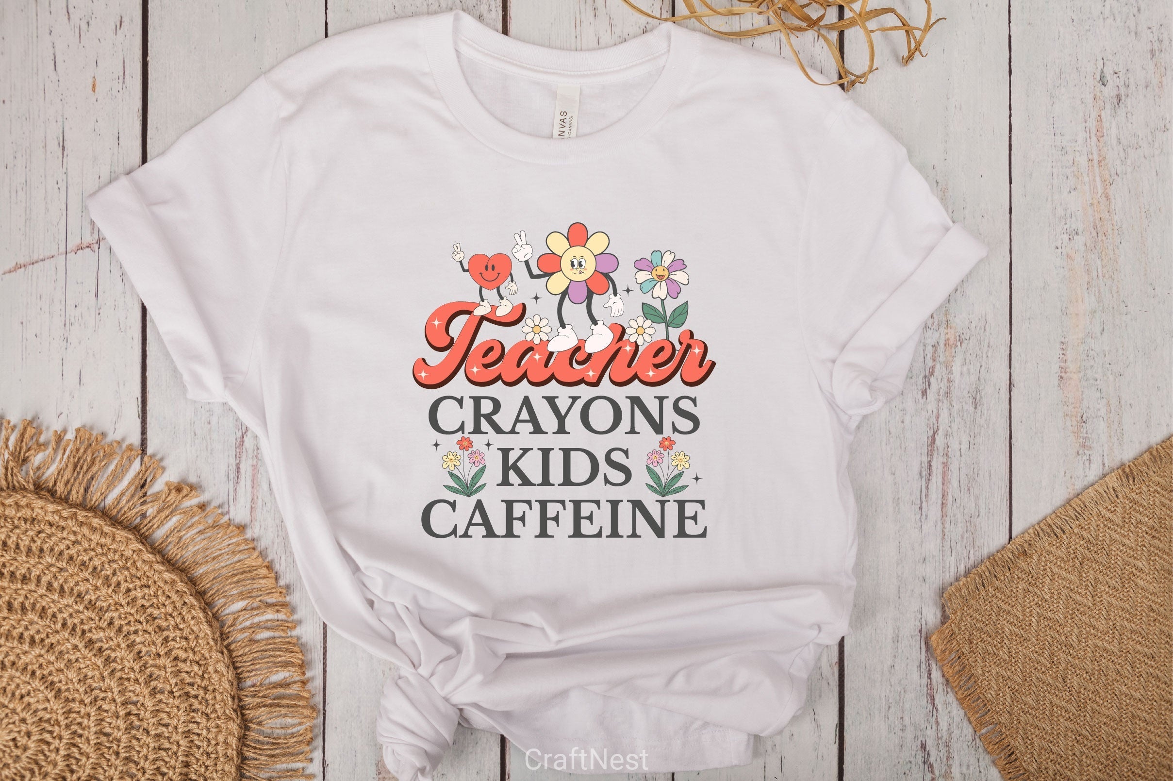 Teacher Crayons Kids Caffeine Clipart Bundle