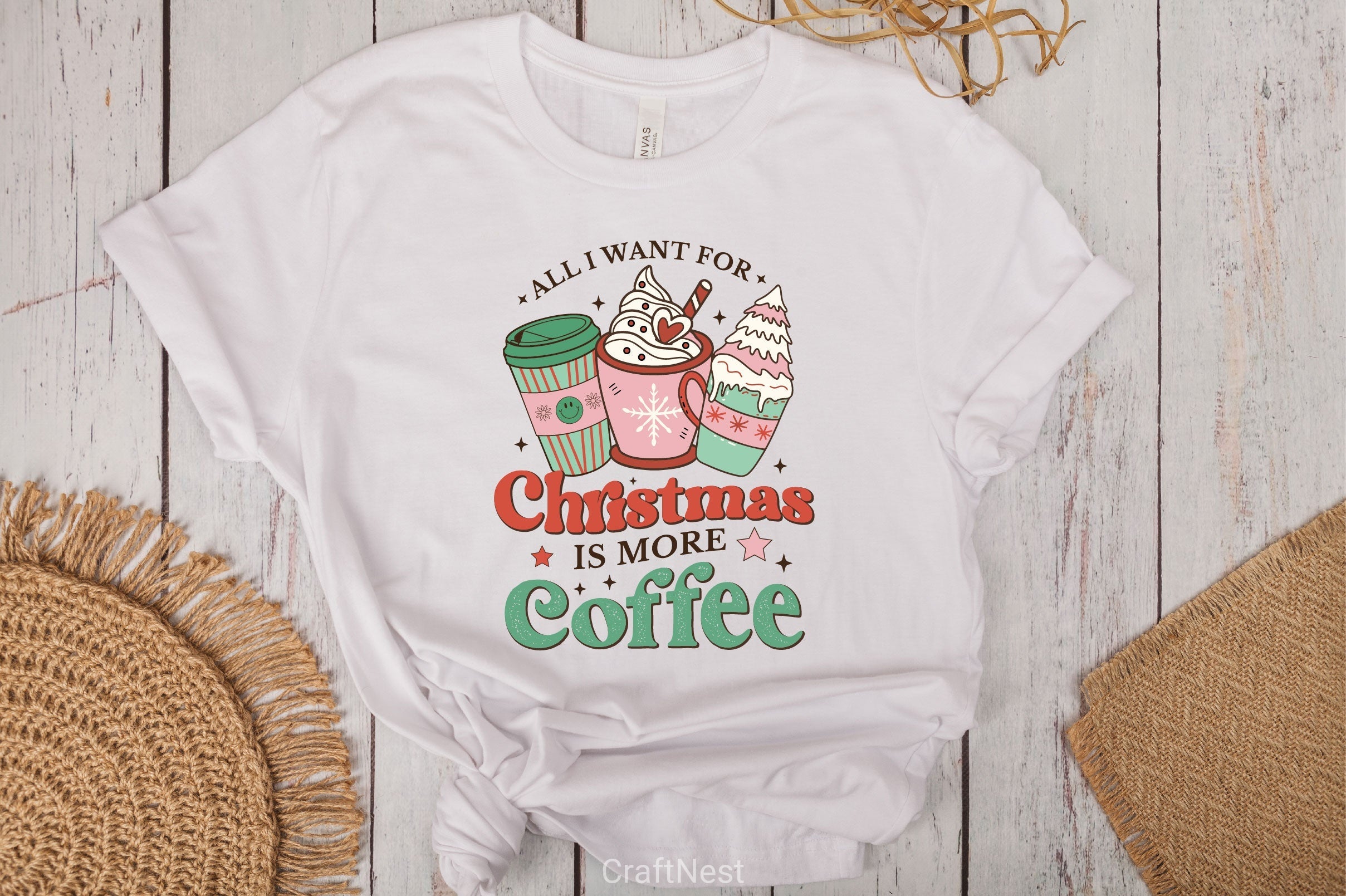 All I Want For Christmas Is More Coffee Clipart Bundle