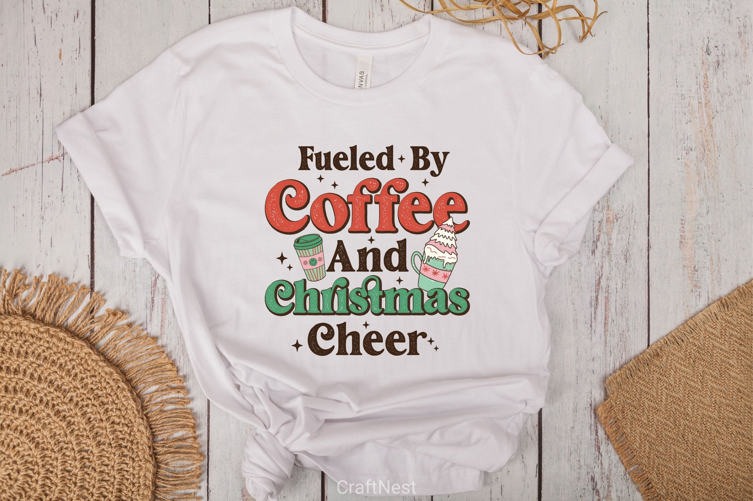 Fueled By Coffee & Christmas Cheer Clipart Bundle