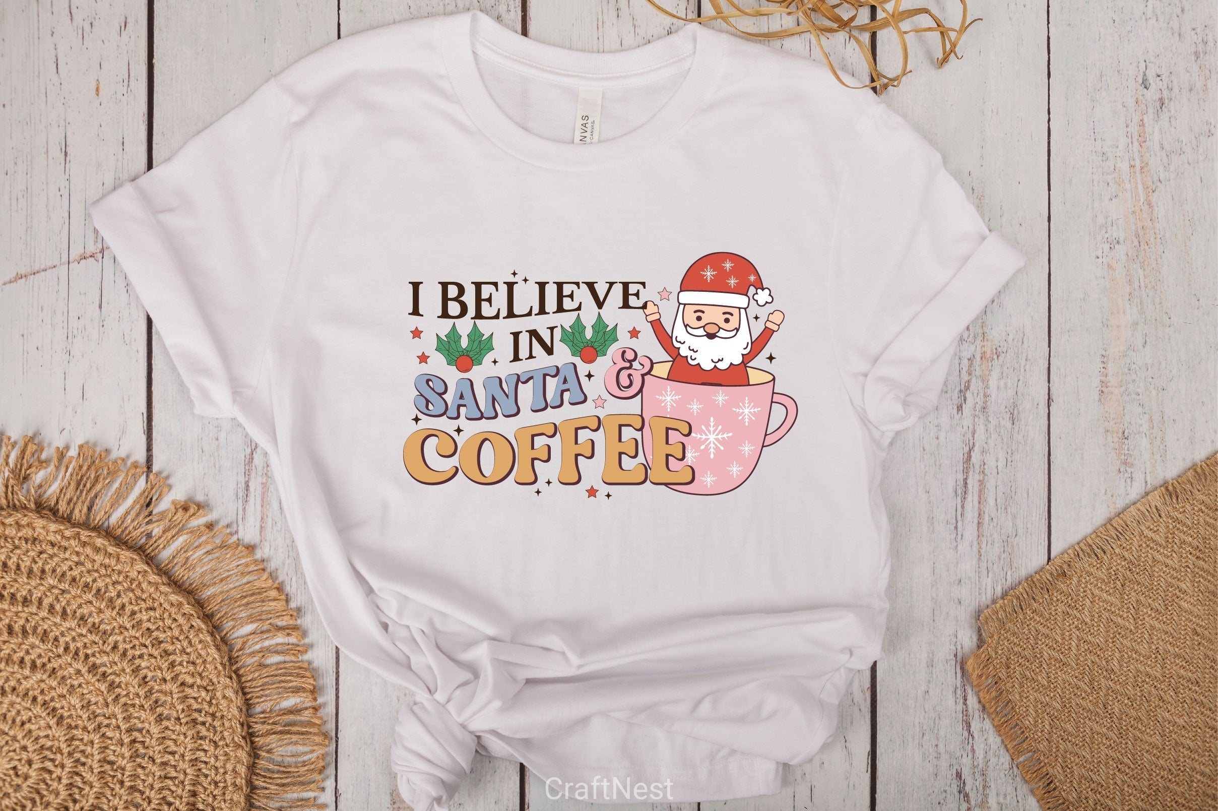 I Believe In Santa & Coffee Clipart Bundle