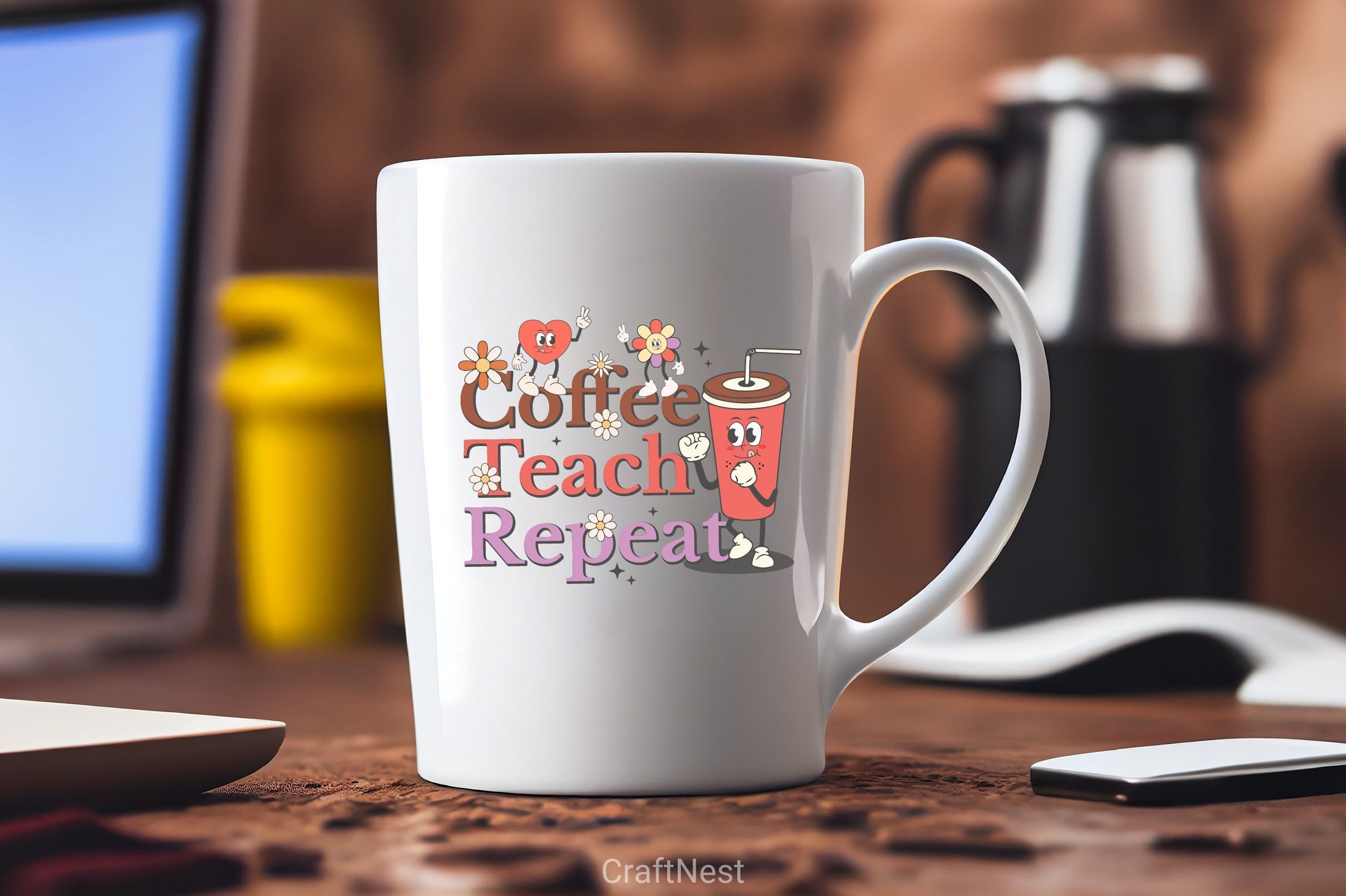 Coffee Teach Repeat Clipart Bundle