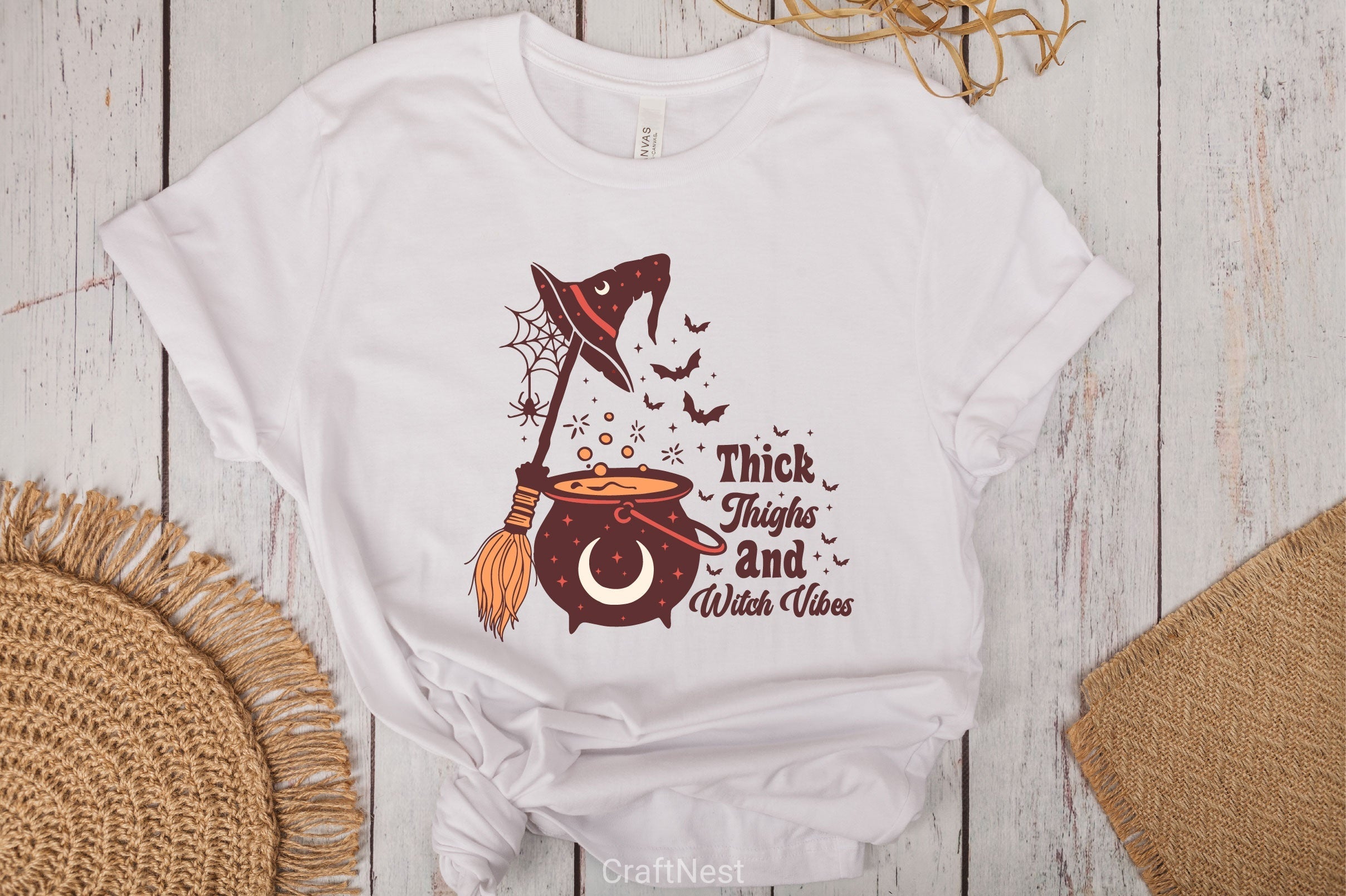 Thick Thighs And Witch Vibes Clipart Bundle
