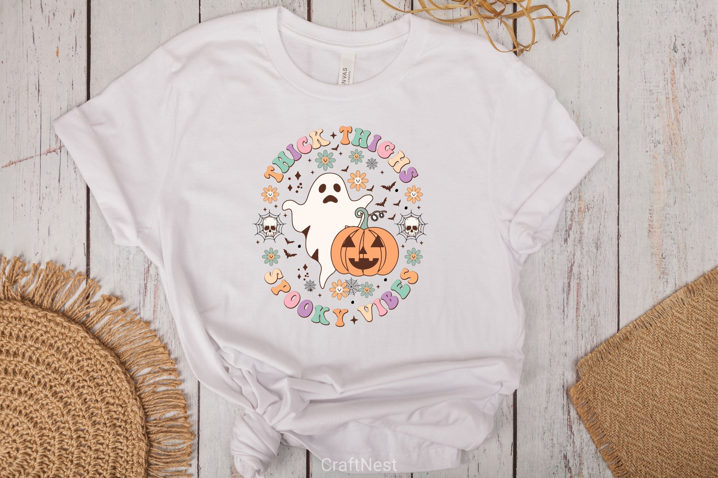 Thick Thighs Spooky Vibes Clipart Bundle