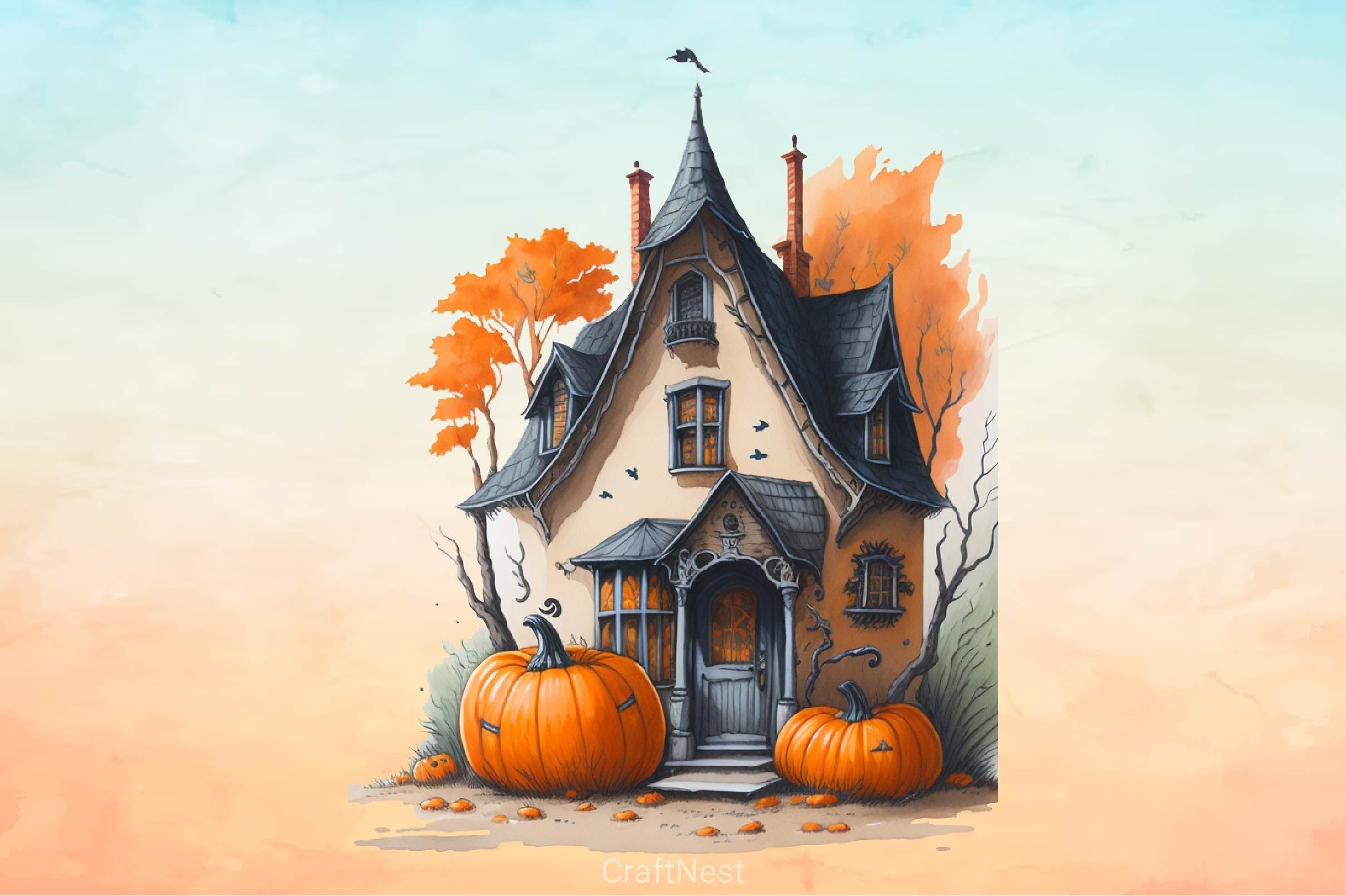 Halloween Home Clipart Bundle