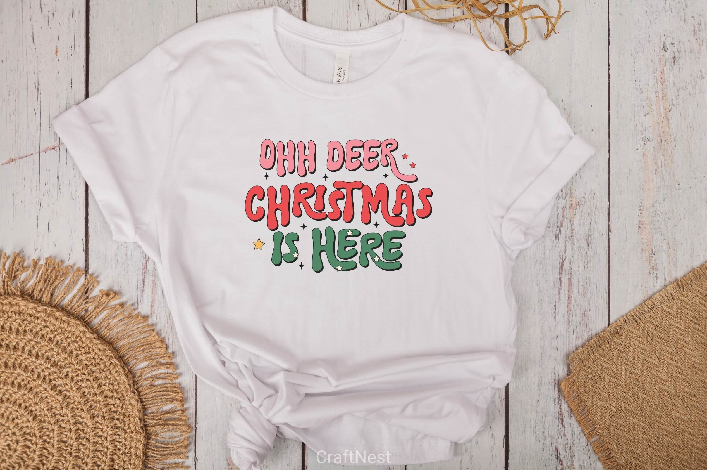 Oh Deer Christmas Is Here Clipart Bundle