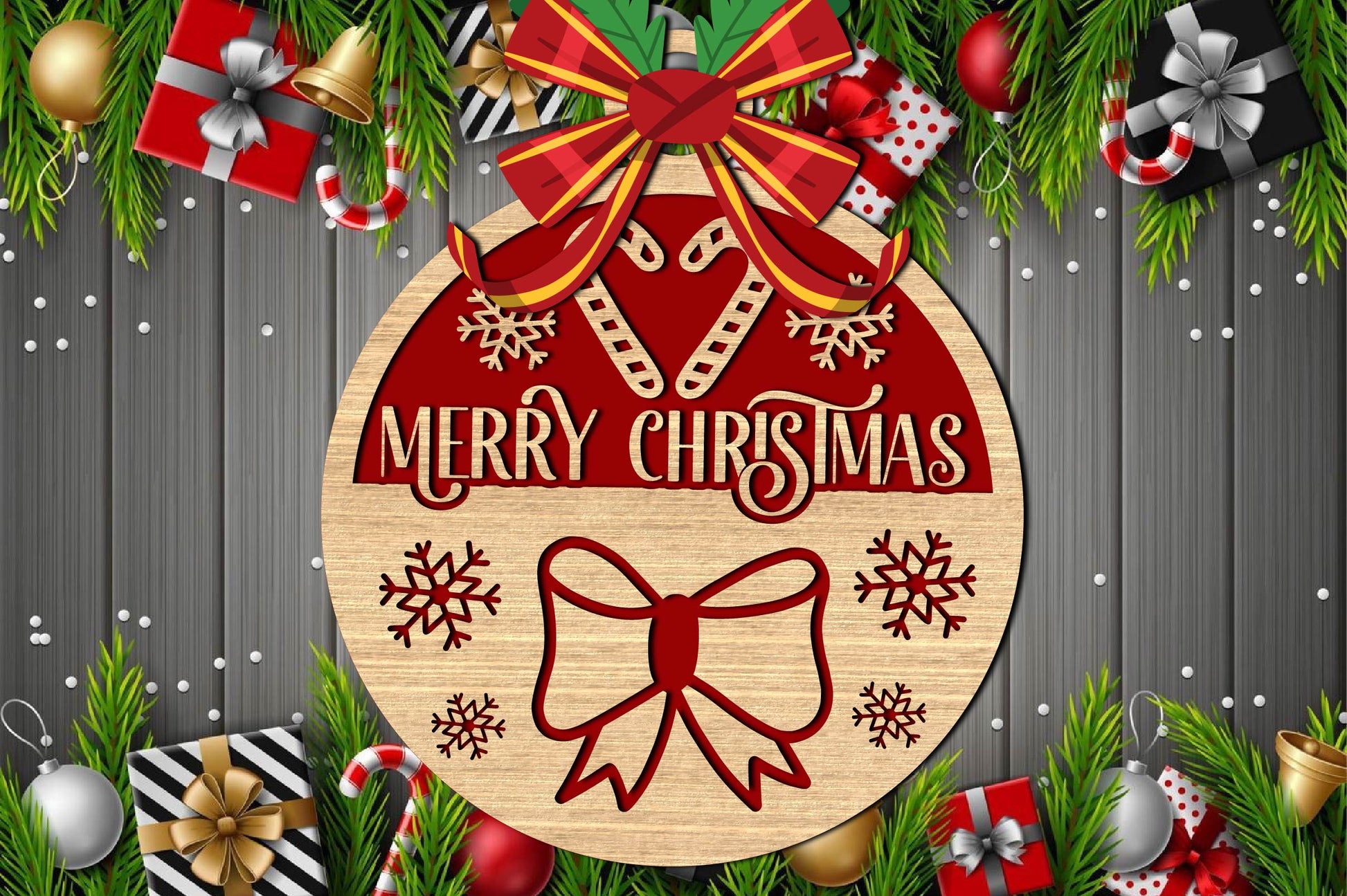 Christmas Ornament Cuttable Design Clipart Bundle 6 - CraftNest - Digital Crafting and Art