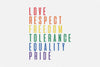 Love Respect Freedom Tolerance Equality Pride SVG Bundle