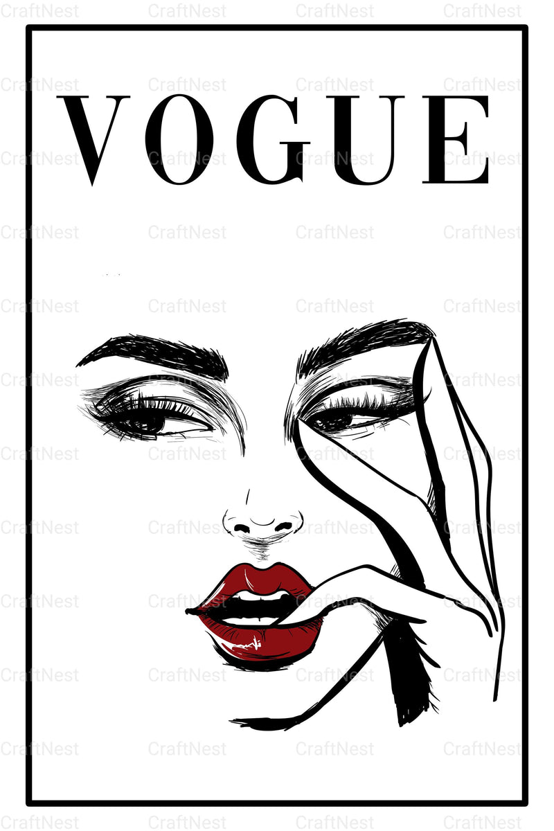 Fashion Magazine Aesthetic Wall Art Set - CraftNest - Digital Crafting and Art