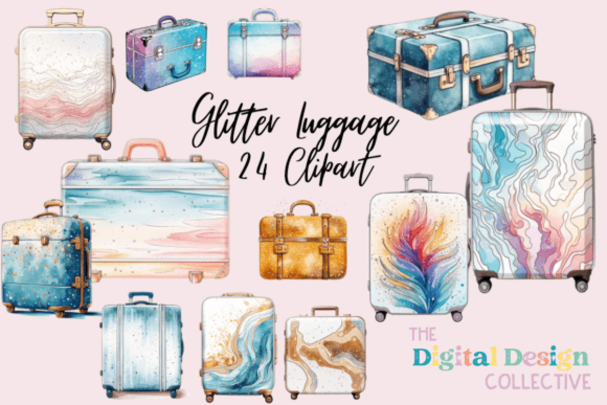 Vacation Luggage Clipart Bundle - CraftNest - Digital Crafting and Art