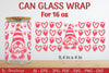 Valentine Can Glass 16 OZ SVG Bundle