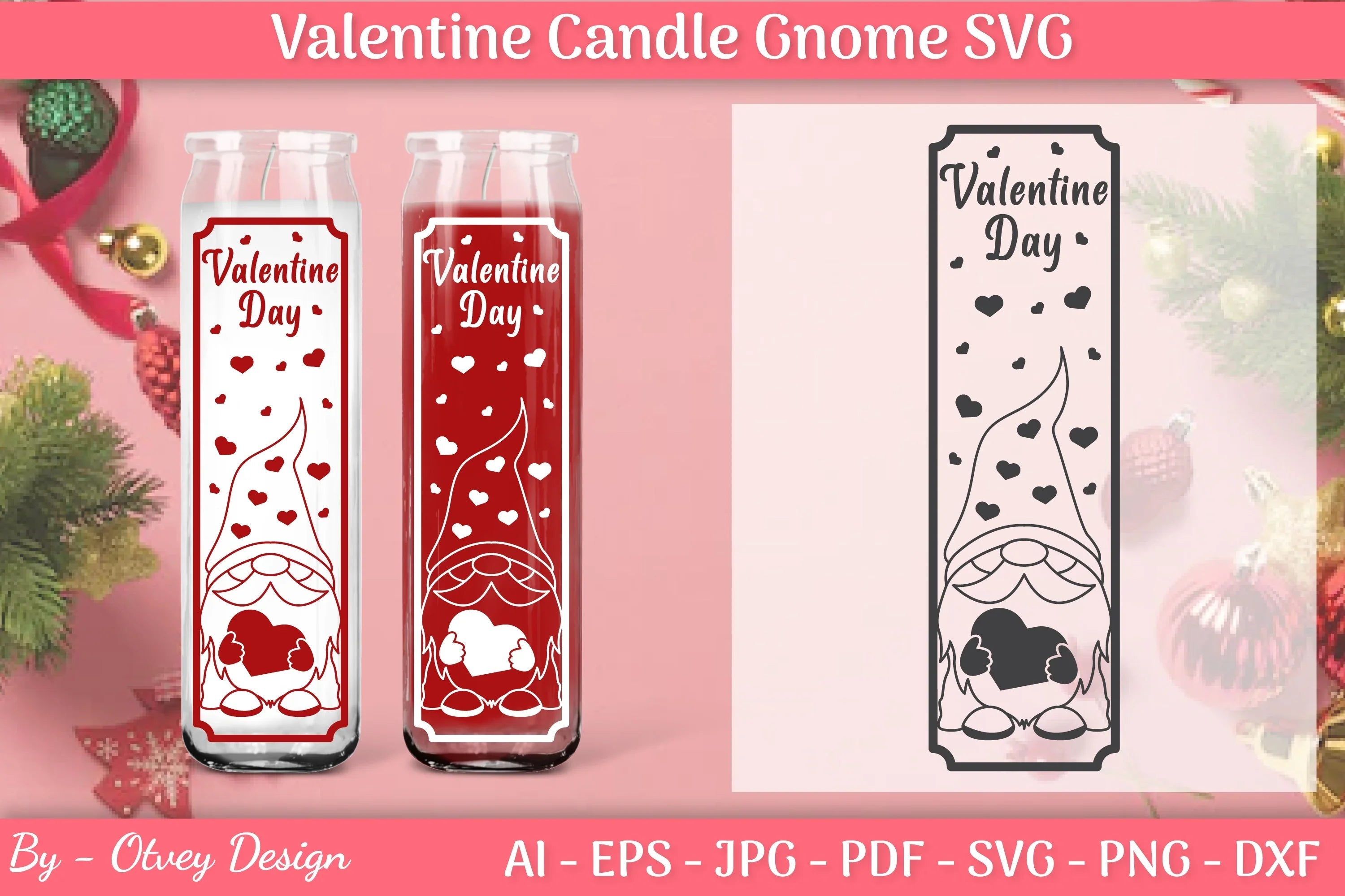 Valentine Candle Gnome SVG Bundle - CraftNest - Digital Crafting and Art