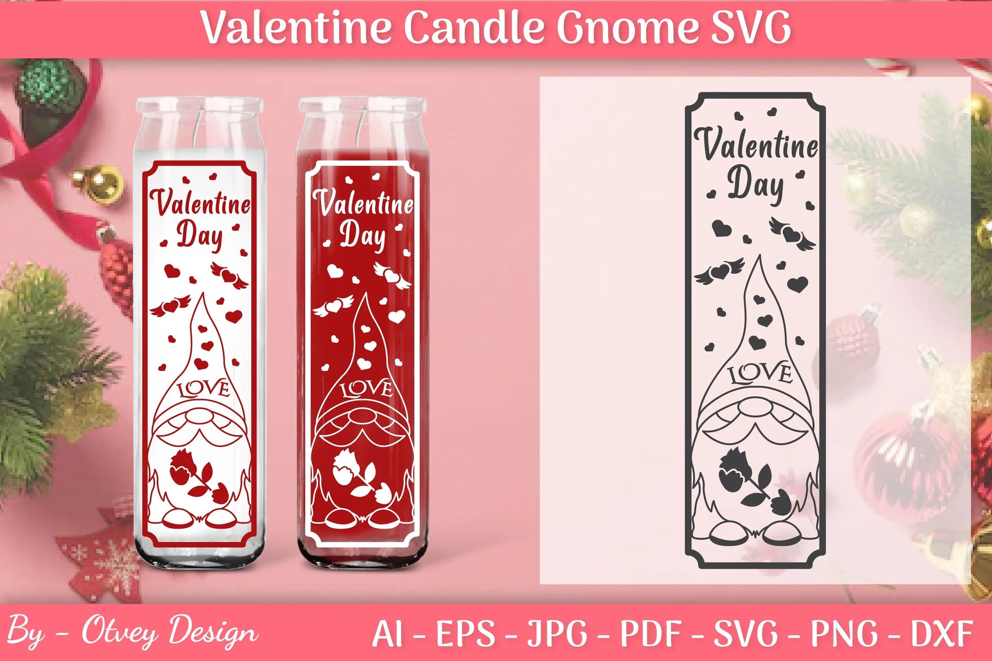 Valentine Candle Gnome SVG Bundle - CraftNest - Digital Crafting and Art